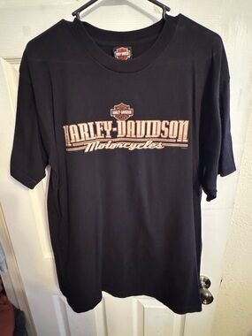 Harley-Davidson Black T-Shirt with Tan Logo